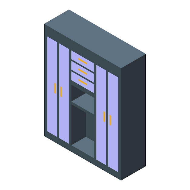 Moderne garderobe icoon isometrische vector Meubelwinkel verkoop