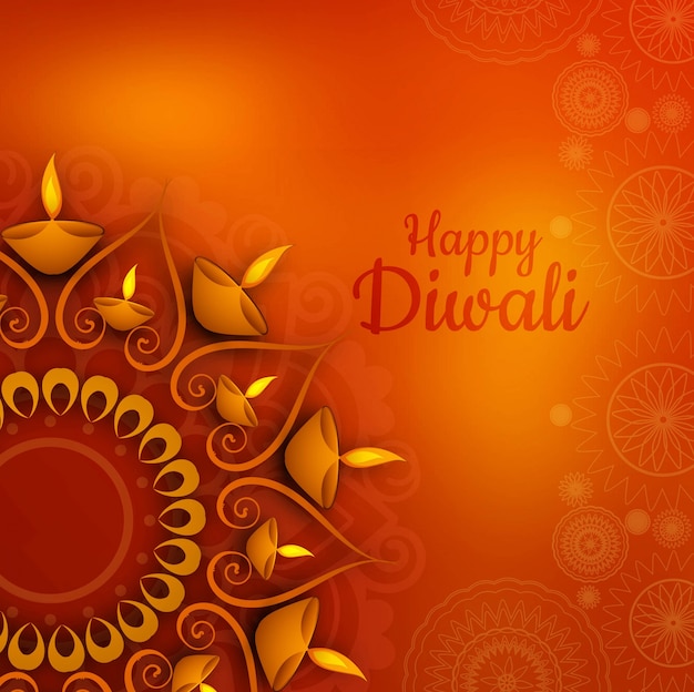 Moderne Gelukkige diwali achtergrond
