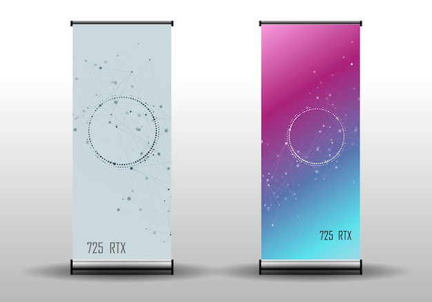 Moderne geometrische achtergrond met aaneengesloten lijnen en punten. Zakelijke en technologie banner