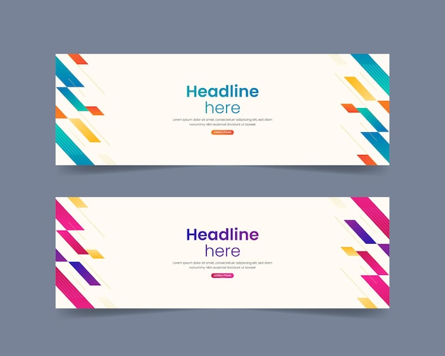 Moderne geometrische bannersjabloon