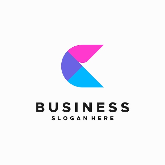 Moderne geometrische C eerste logo ontwerpen concept vector Business eerste letter logo