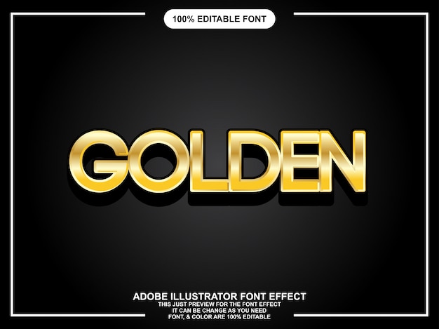 moderne gewaagde gouden grafische stijl gemakkelijk bewerkbare lettertype