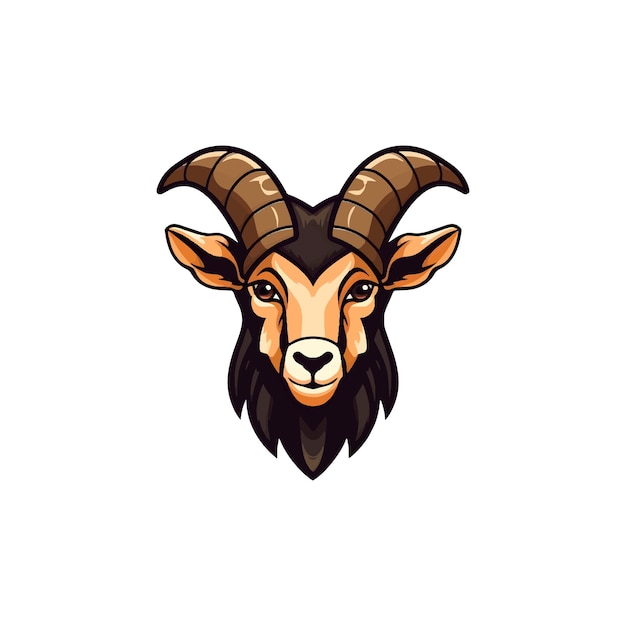 Moderne Goat esports logo vector illustratie geïsoleerd op de achtergrond Tshirt print design mascotte