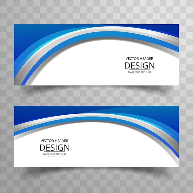 Moderne golvende banners