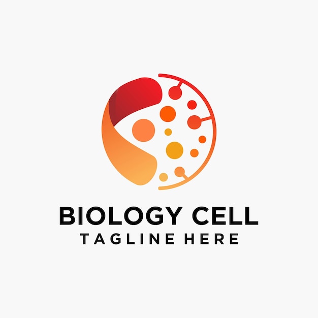 Moderne Gradiënt Biologie Cel Logo Vector