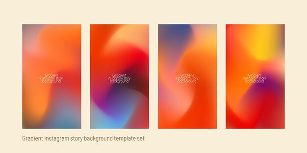 Moderne Gradiënt Instagram Story Ontwerpen achtergrond set