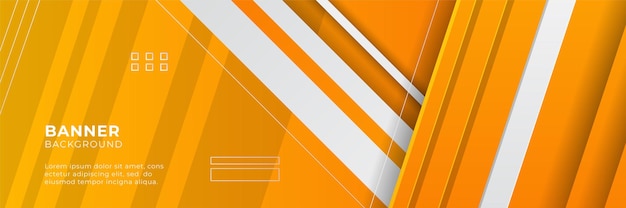 Moderne gradiënt oranje en gele abstracte banner achtergrond ontwerpsjabloon