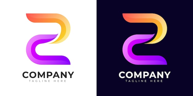 Moderne gradiëntstijl beginletter z-logo