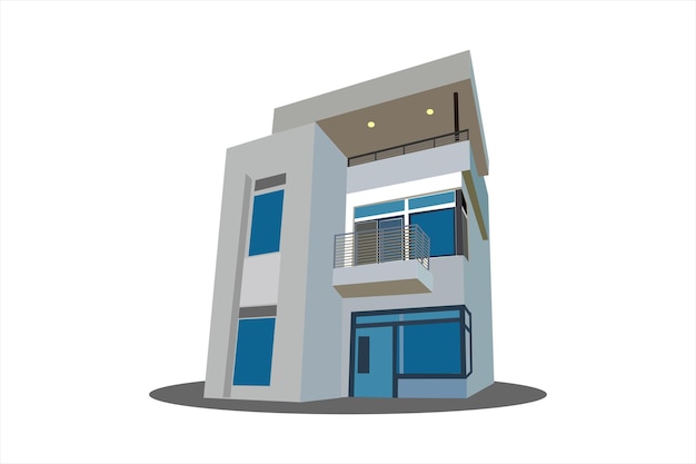Moderne hoge eigendomsillustratie of kantoorvector