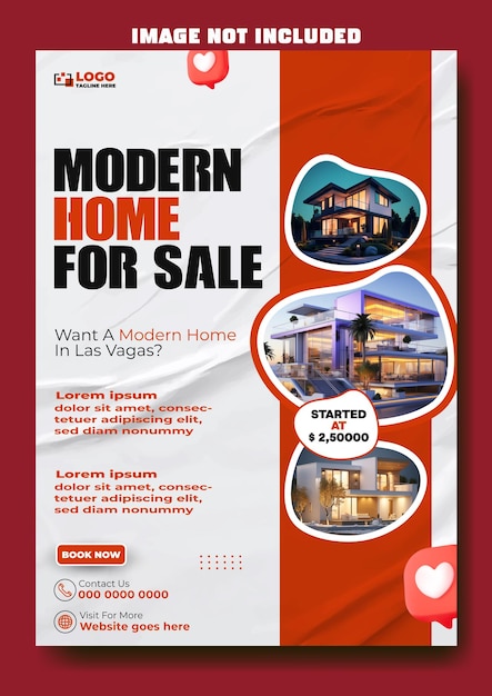 Moderne homeflyer sjabloonontwerp