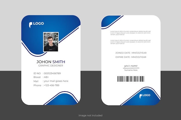 Moderne Identiteit Werknemer Abstract professionele kantoor ID-kaart ontwerp Eenvoudige schone ID-kaart