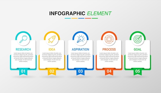 Vector moderne infografische sjabloon met 4 opties infografische sjabloon