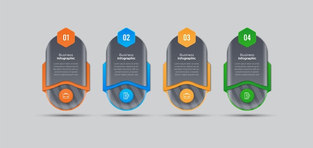 Moderne infografische sjabloon voor bedrijven