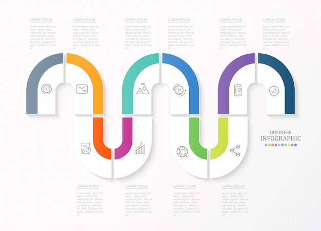 Moderne infographic en pictogrammen voor bedrijfsconcept.