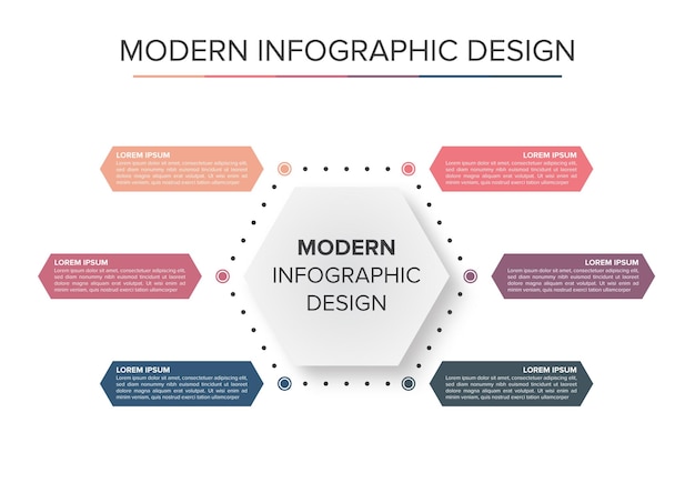 Moderne Infographic ontwerp presentatie achtergrond egale kleur