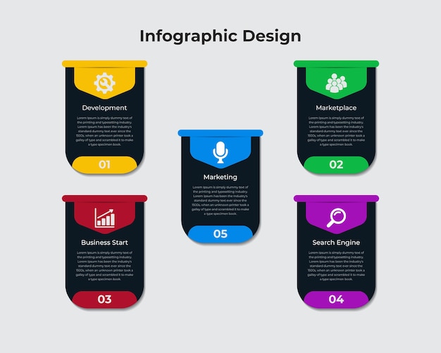 Moderne infographic ontwerpelementsjabloon, presentatiegrafiek