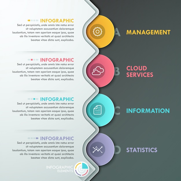 Moderne infographic optiebanner