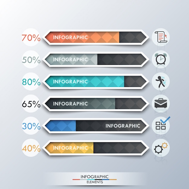 Moderne infographic processjabloon