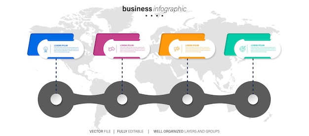 Moderne infographic vectorsjabloon