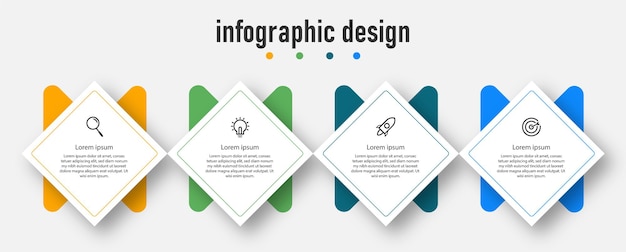 Moderne infographic zakelijke ontwerpsjabloon