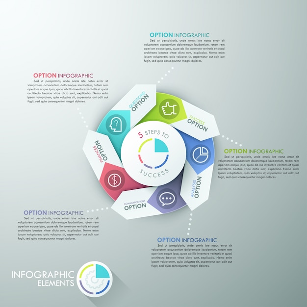 Moderne infographics opties banner