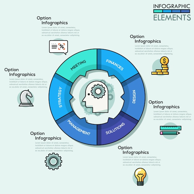 Moderne infographics opties banner.