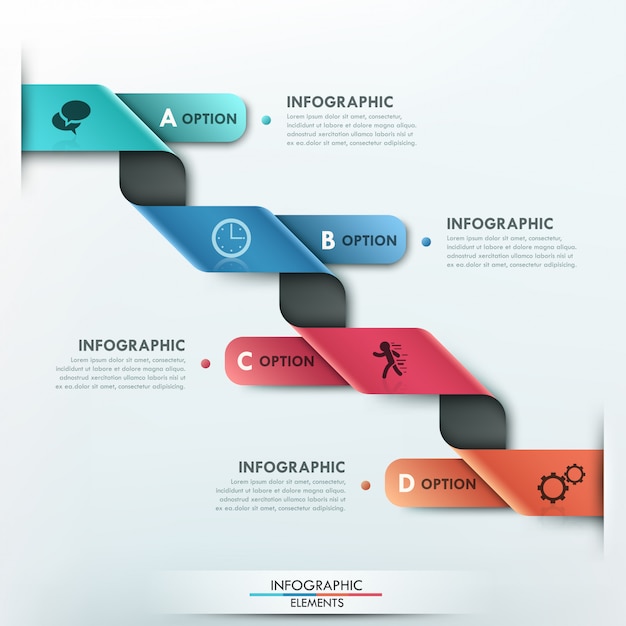 Moderne infographics opties banner