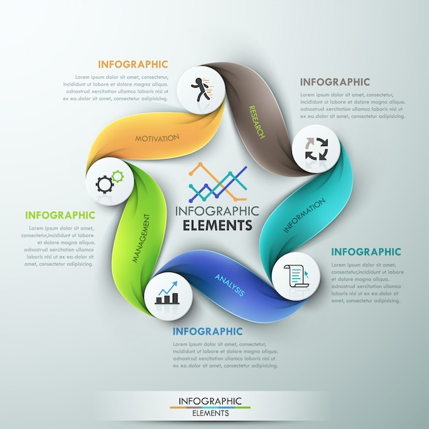 Moderne infographics opties banner