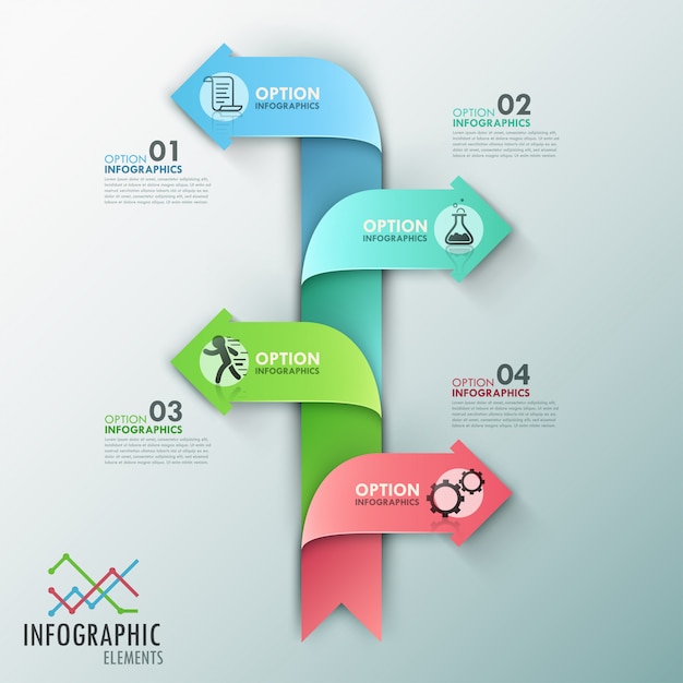 Moderne infographics opties banner