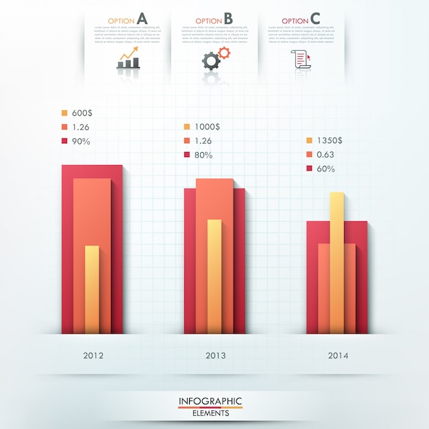 Vector moderne infographics opties sjabloon