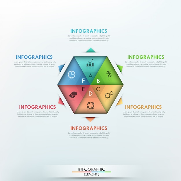 Moderne infographics opties sjabloon