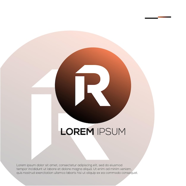 Moderne initialen r logo ontwerpideeën