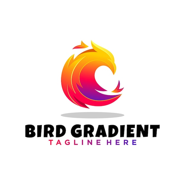 Moderne kleur vogel logo