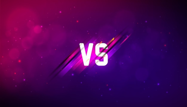 Moderne kleurrijke Battle versus vs achtergrondbanner voor sportgame