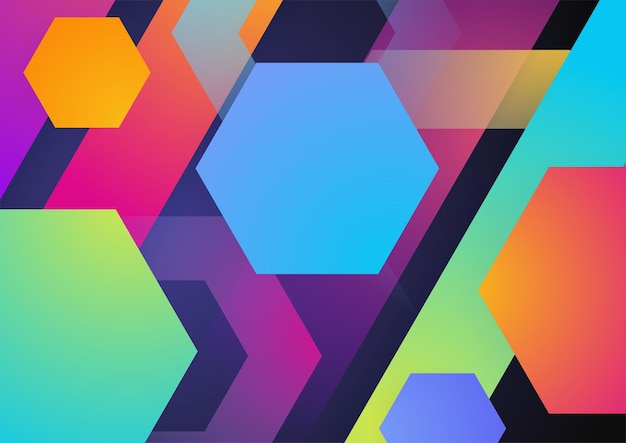 Vector moderne kleurrijke blauwe abstracte geometrische achtergrond tech met vierkante driehoek cirkel en geometrische vormen vector abstract grafisch ontwerp banner patroon achtergrond sjabloon