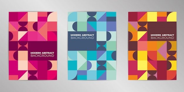 Vector moderne kleurrijke cover ontwerpset