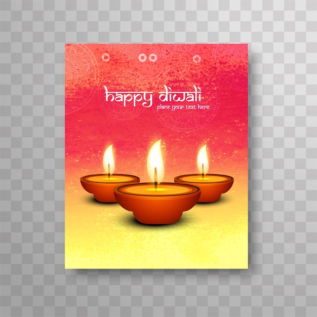 Moderne kleurrijke diwali brochure achtergrond