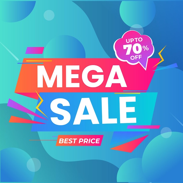 Moderne kleurrijke flash sale promotie ontwerp sjabloon poster verkoop en korting aanbiedingen flyers Flash