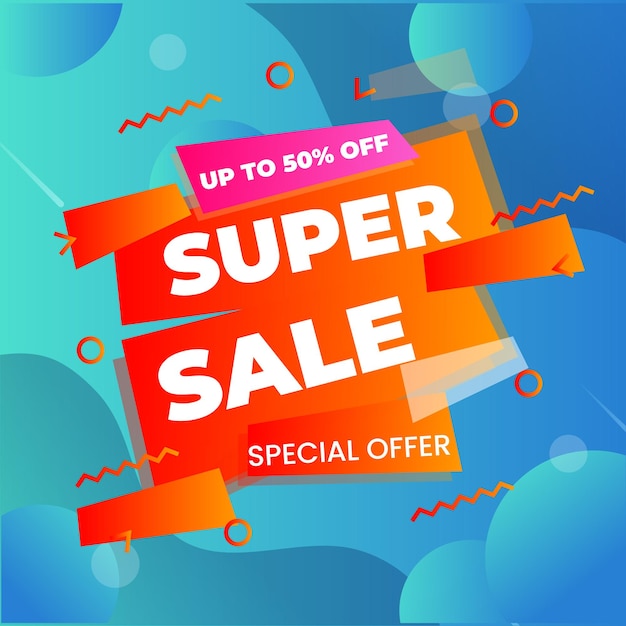 Moderne kleurrijke flash sale promotie ontwerp sjabloon poster verkoop en korting aanbiedingen flyers Flash