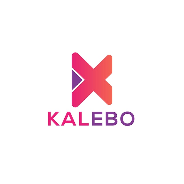 Moderne kleurrijke K brief Logo ontwerp