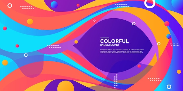 Moderne kleurrijke stroom poster Golf Vloeibare vorm kleur achtergrond