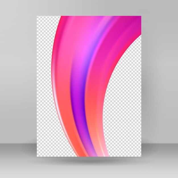 Moderne kleurrijke stroomposter Golvende vloeibare vorm in regenboogkleur die de achtergrond van de flare weerspiegelt Artistiek ontwerp voor uw ontwerpproject