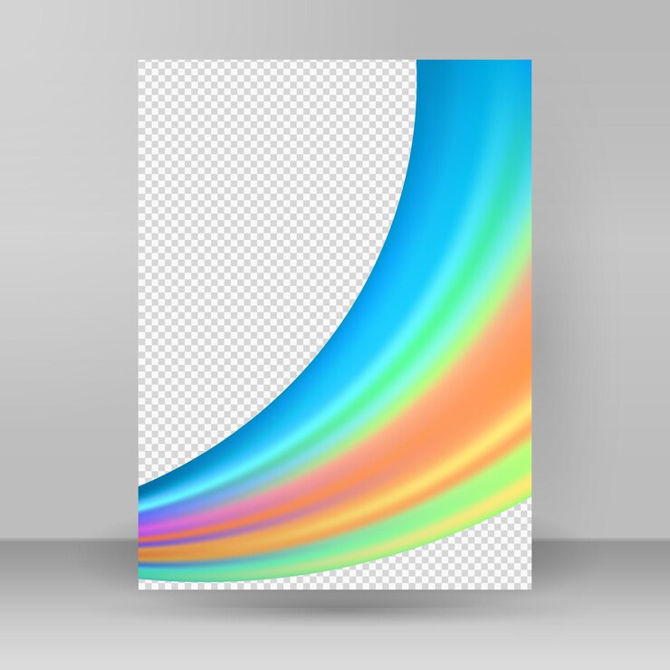 Vector moderne kleurrijke stroomposter wave vloeibare vorm in regenboogkleur weerspiegelt flare-achtergrond