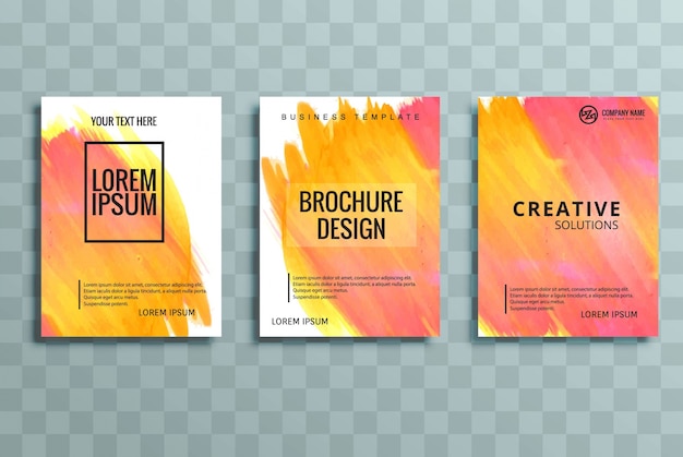 moderne kleurrijke zakelijke brochure set