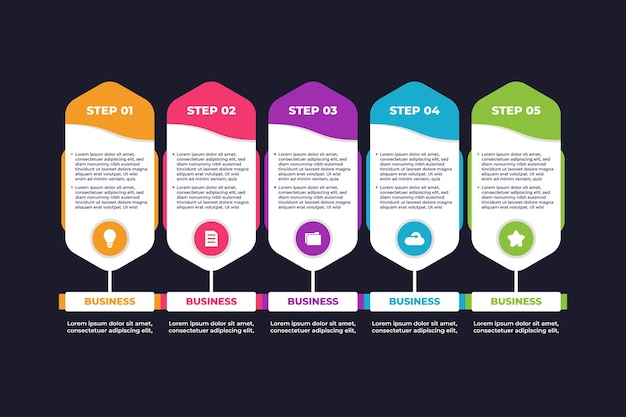 Vector moderne kleurrijke zakelijke infographic-sjabloon