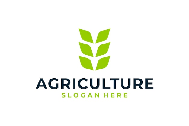 Moderne landbouw natuur logo ontwerp