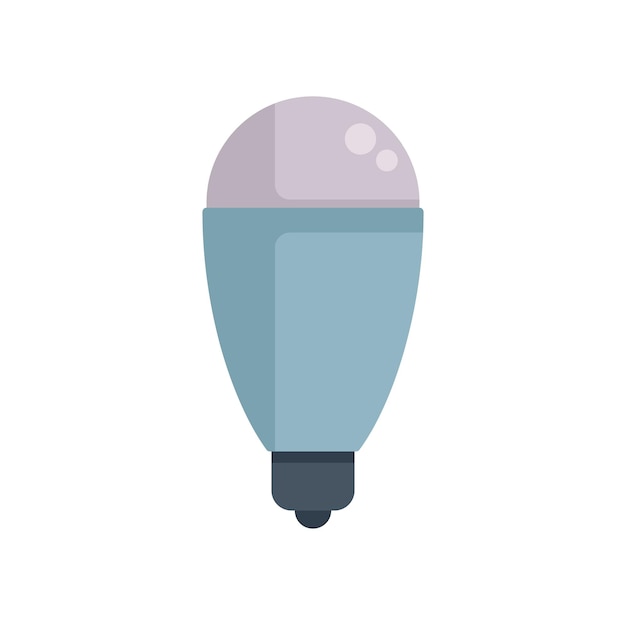 Moderne led-lamp die helder schijnt in een platte ontwerpstijl