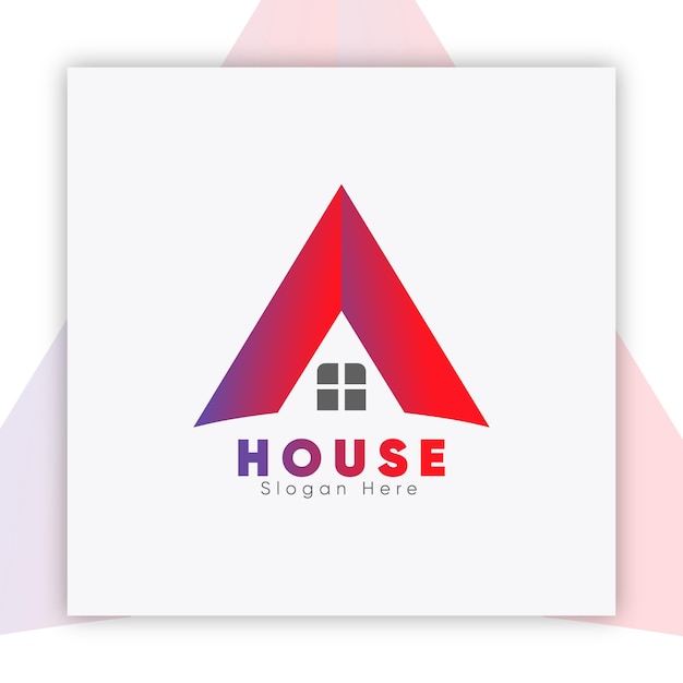 Moderne Letter A huis logo sjabloon branding ontwerp, creatief concept en kleur voor de kleurovergang.