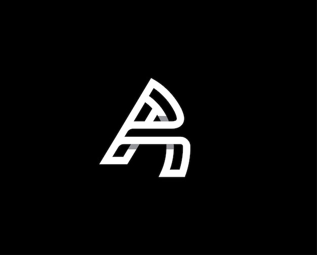 Moderne letter A monogram stijl logo vector pictogram ontwerpsjabloon