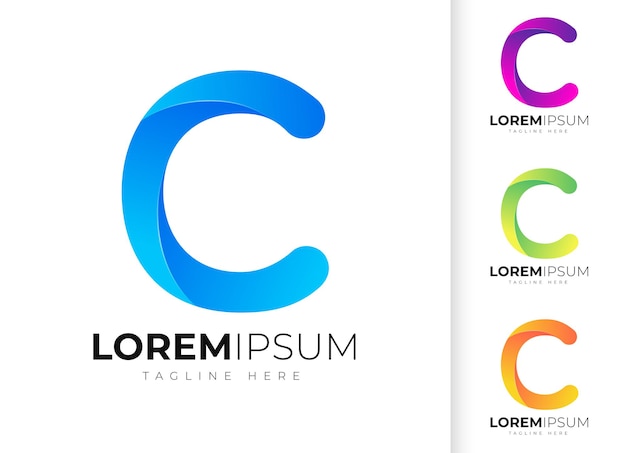 Moderne letter c logo ontwerpsjabloon